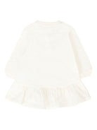Abito per neonata Moschino Kids bianco con logo Teddy Bear - Rubino Kids