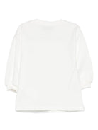 Abito per neonata Moschino Kids bianco con maniche a sbuffo - Rubino Kids