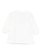 Abito per neonata Moschino Kids bianco con stampa Teddy Bear - Rubino Kids