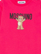 Abito per neonata Moschino Kids fucsia con stampa Teddy Bear - Rubino Kids