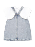 Abito per neonata Moschino Kids in denim con motivo con ricamo - Rubino Kids
