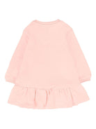 Abito per neonata Moschino Kids rosa con logo Teddy Bear - Rubino Kids