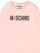 Abito per neonata Moschino Kids rosa con logo Teddy Bear - Rubino Kids