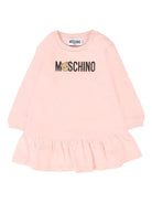 Abito per neonata Moschino Kids rosa con logo Teddy Bear - Rubino Kids