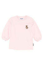 Abito per neonata Moschino Kids rosa con maniche a sbuffo - Rubino Kids