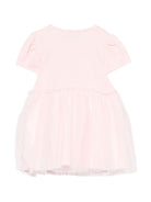 Abito per neonata Moschino Kids rosa con ricamo Teddy Bear - Rubino Kids