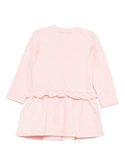 Abito per neonata Moschino Kids rosa con scollo rotondo - Rubino Kids