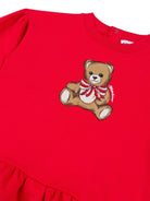 Abito per neonata Moschino Kids rosso con logo Teddy Bear - Rubino Kids