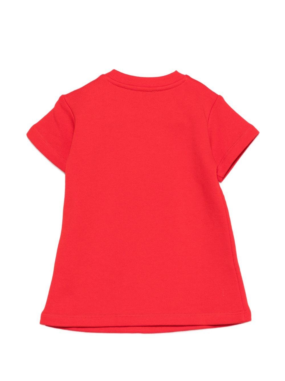 Abito per neonata Moschino Kids rosso con stampa orsetto - Rubino Kids