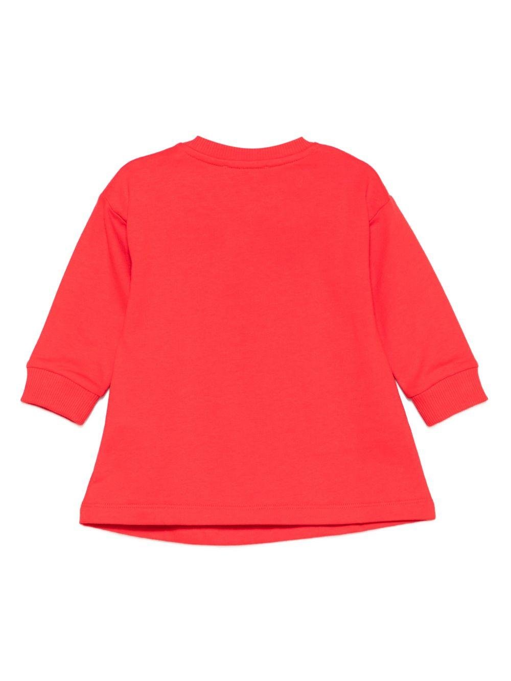 Abito per neonata Moschino Kids rosso con stampa Teddy Bear - Rubino Kids