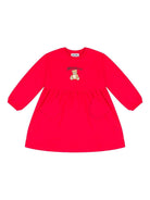 Abito per neonata Moschino Kids rosso con stampa Teddy - Rubino Kids