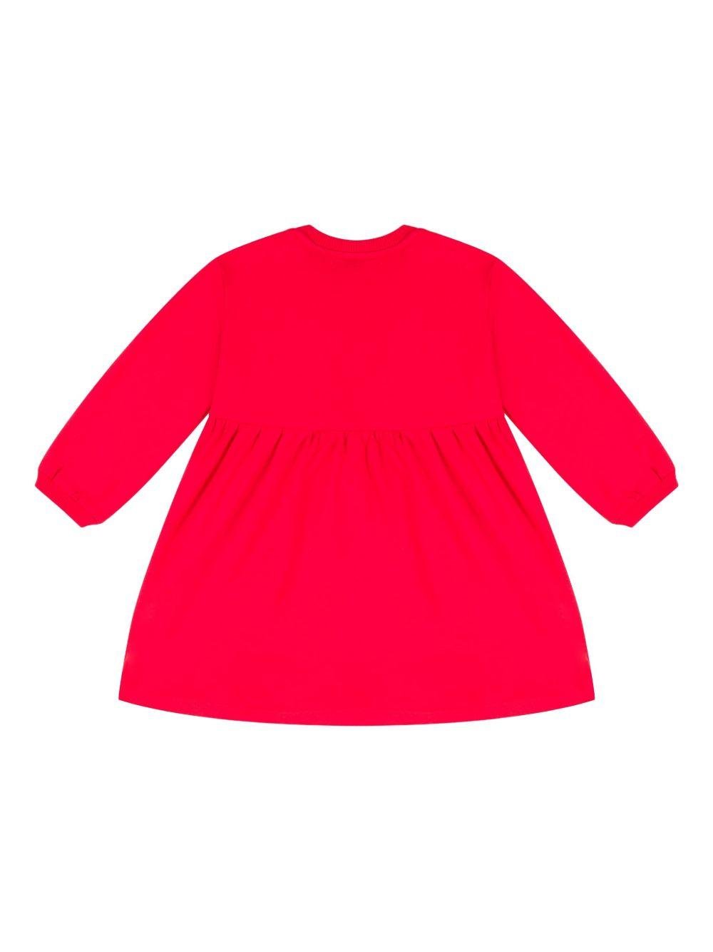 Abito per neonata Moschino Kids rosso con stampa Teddy - Rubino Kids