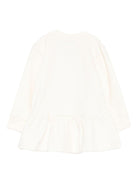 Abito per neonata MSGM Kids bianco con stampa gatto - Rubino Kids