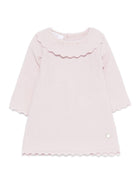 Abito per neonata Paz Rodríguez rosa con colletto alla Peter Pan - Rubino Kids