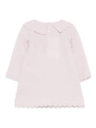 Abito per neonata Paz Rodríguez rosa con colletto alla Peter Pan - Rubino Kids