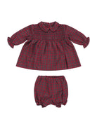 Abito per neonata Pepecè rosso con colletto alla Peter Pan - Rubino Kids