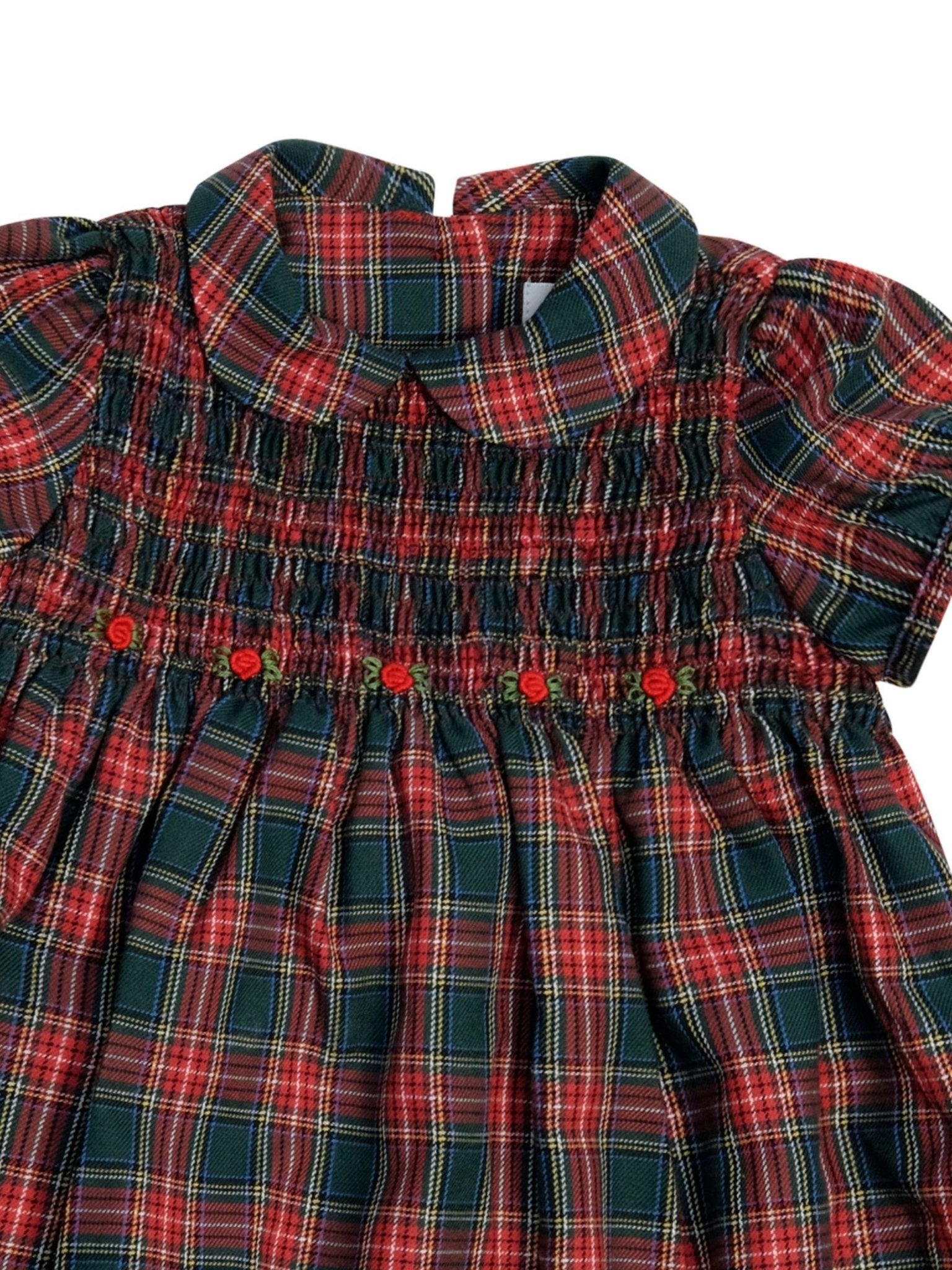 Abito per neonata Pepecè rosso con motivo scozzese - Rubino Kids