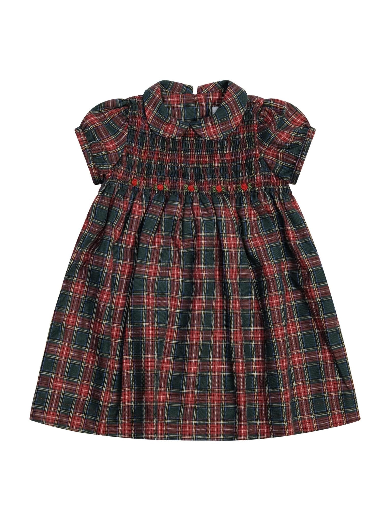 Abito per neonata Pepecè rosso con motivo scozzese - Rubino Kids