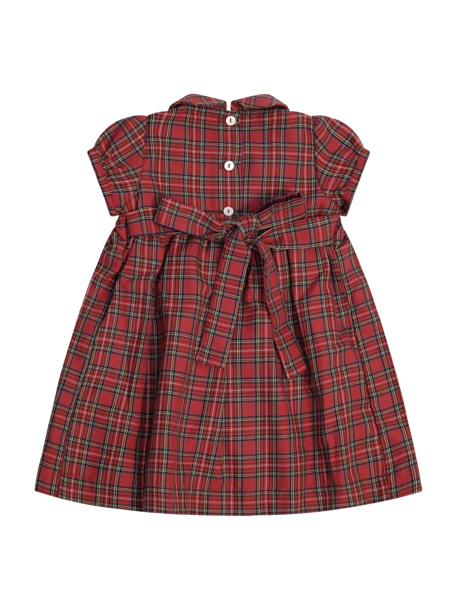 Abito per neonata Pepecè rosso con motivo scozzese - Rubino Kids