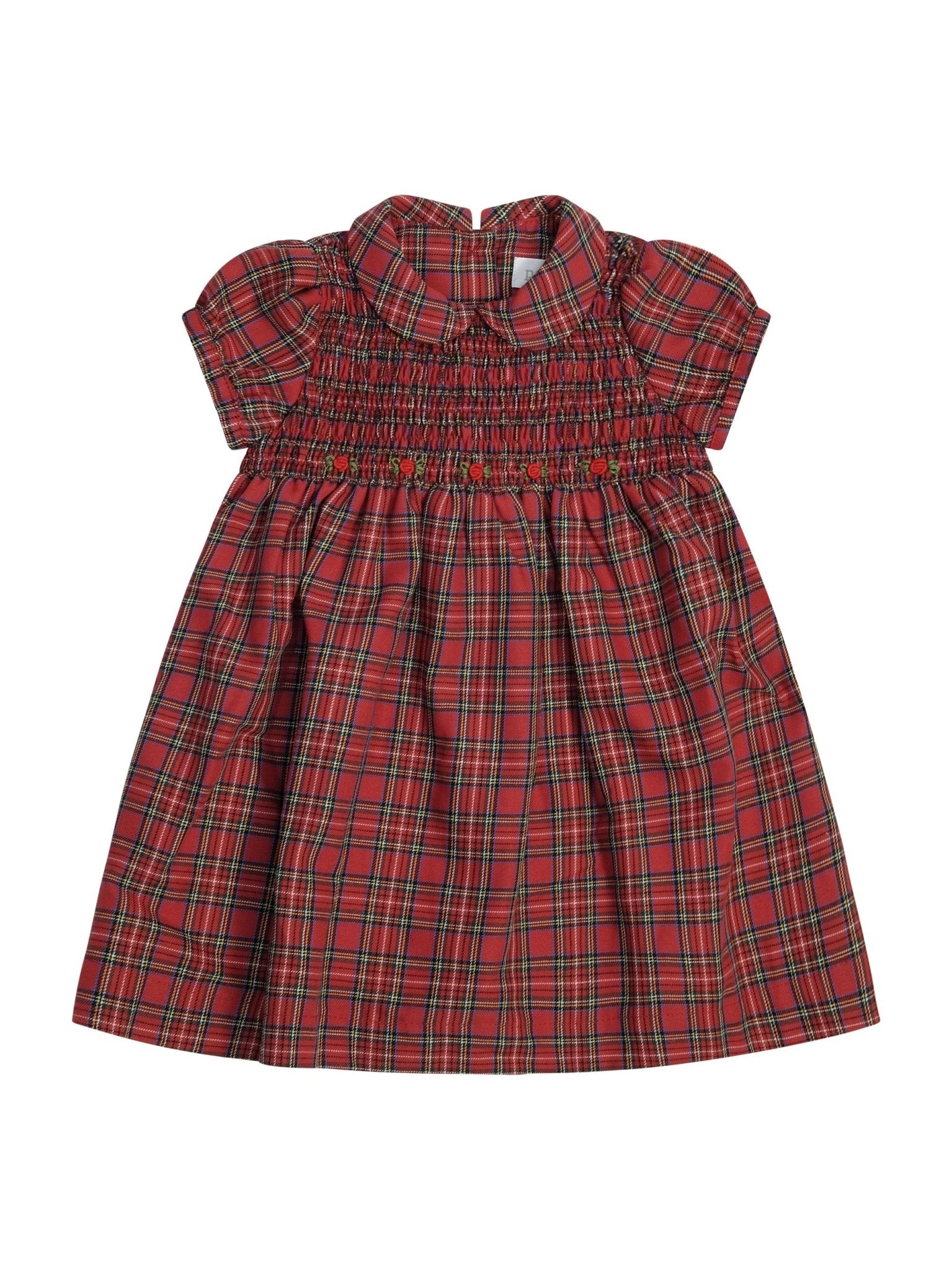 Abito per neonata Pepecè rosso con motivo scozzese - Rubino Kids