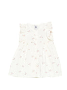 Abito per neonata Petit Bateau bianco con stampa a fiori - Rubino Kids