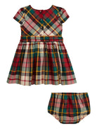 Abito per neonata Polo Ralph Lauren Kids rosso con motivo tartan - Rubino Kids
