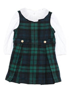 Abito per neonata Polo Ralph Lauren Kids verde con motivo scozzese - Rubino Kids