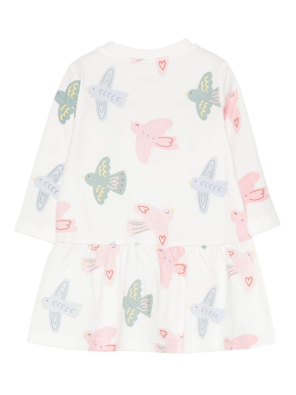 Abito per neonata Stella McCartney Kids bianco con gonna svasata - Rubino Kids
