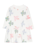 Abito per neonata Stella McCartney Kids bianco con gonna svasata - Rubino Kids