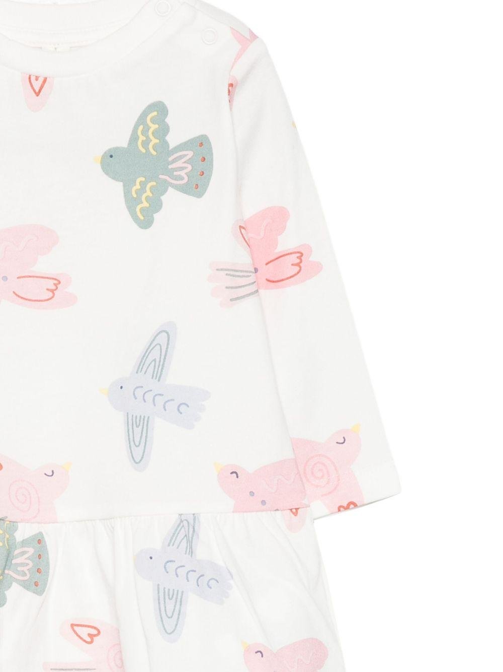 Abito per neonata Stella McCartney Kids bianco con gonna svasata - Rubino Kids
