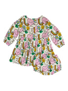 Abito per neonata Stella McCartney Kids bianco con stampa grafica all - over - Rubino Kids