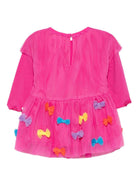 Abito per neonata Stella McCartney Kids fucsia con dettagli in tulle - Rubino Kids