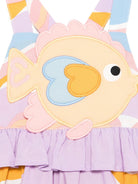 Abito per neonata Stella McCartney Kids multicolore con applicazione pesciolino - Rubino Kids