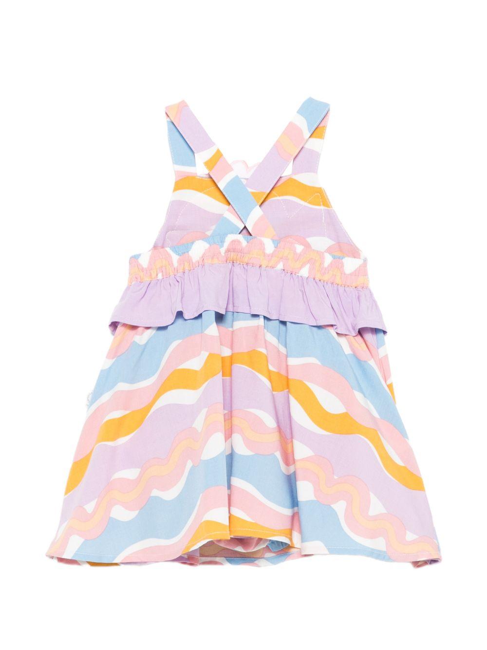 Abito per neonata Stella McCartney Kids multicolore con applicazione pesciolino - Rubino Kids