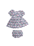 Abito per neonata Stella McCartney Kids multicolore con stampa logo all - over - Rubino Kids