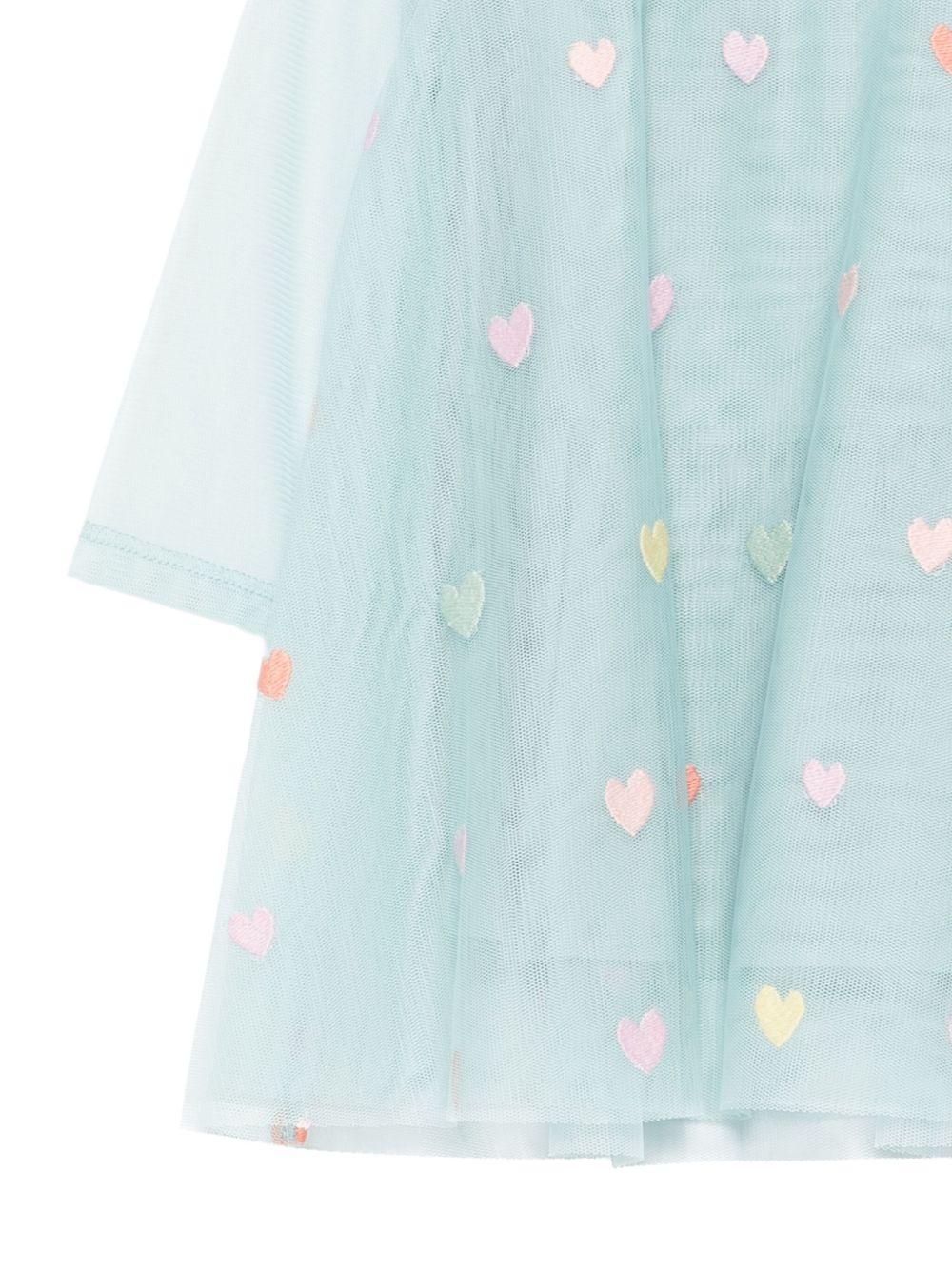 Abito per neonata Stella McCartney Kids verde con decorazioni e tulle - Rubino Kids