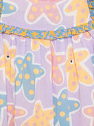Abito per neonata Stella McCartney Kids viola con stampa stelle marine all - over - Rubino Kids