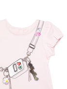 Abito per neonata The Marc Jacobs Kids rosa con maniche a ruches - Rubino Kids