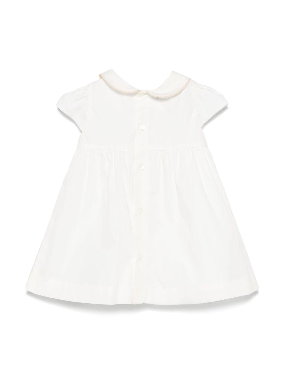Abito per neonata Versace Kids bianco con chiusura posteriore con bottone - Rubino Kids