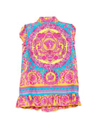 Abito per neonata Versace Kids multicolore con caratteristica stampa all - over - Rubino Kids
