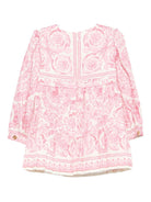 Abito per neonata Versace Kids rosa con stampa floreale - Rubino Kids