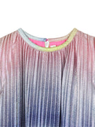 Abito plissettato per bambina Billieblush multicolore con effetto metallizzato - Rubino Kids