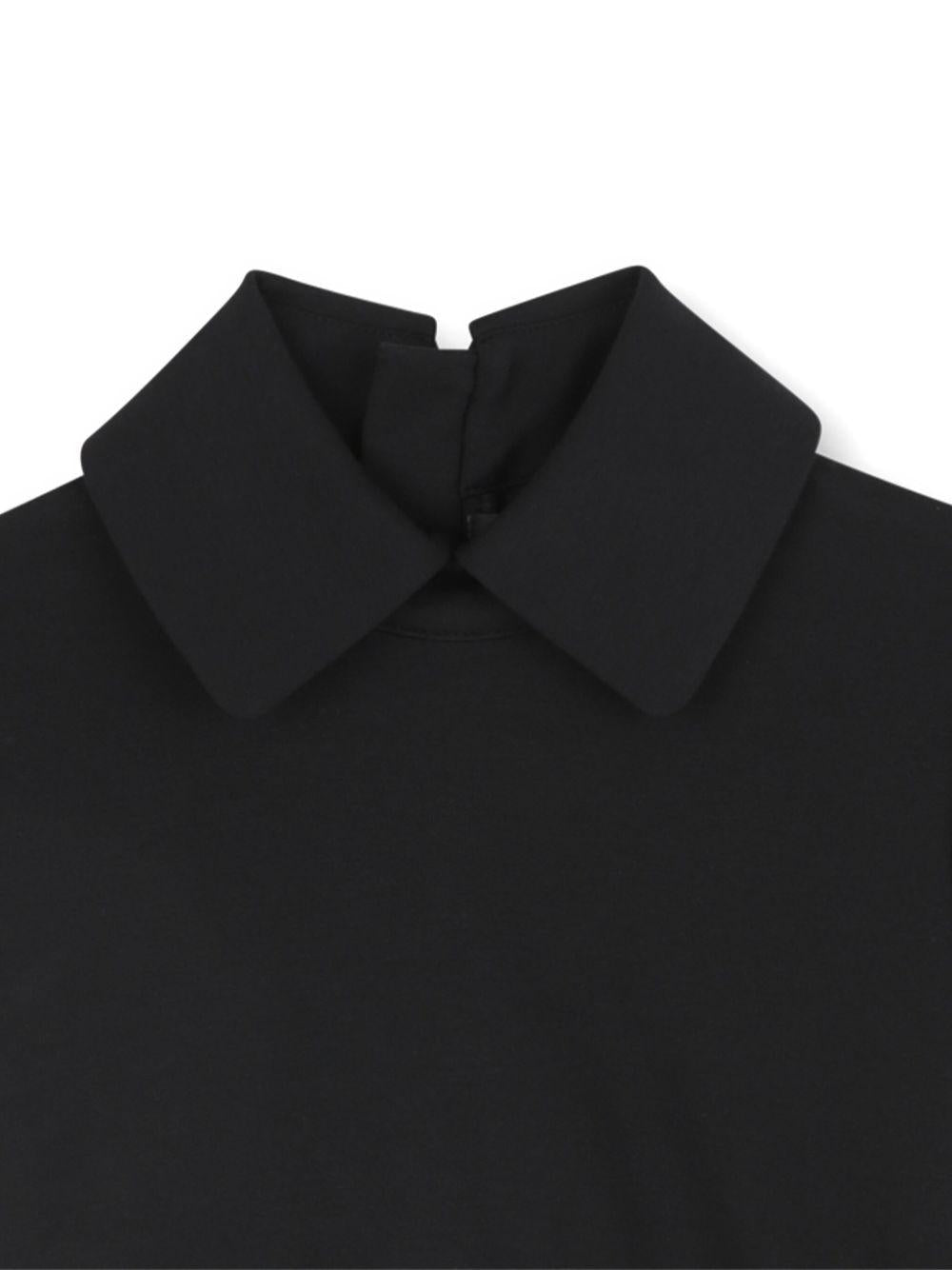 Abito plissettato per bambina Karl Lagerfeld Kids nero con design color - block - Rubino Kids