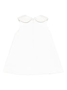 Abito smanicato per neonata Elisabetta Franchi La Mia Bambina bianco con colletto Peter Pan - Rubino Kids
