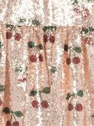 Abito Starla per bambina Konges Sløjd rosa con decorazione a paillettes - Rubino Kids