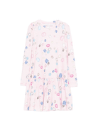 Abito svasato per bambina Disney x Monnalisa rosa con stampa gioiello Stitch - Rubino Kids