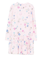 Abito svasato per bambina Disney x Monnalisa rosa con stampa gioiello Stitch - Rubino Kids