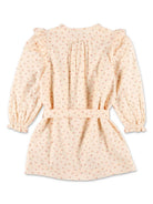 Abito Tosca con stampa per bambina Bonpoint rosa con scollo rotondo - Rubino Kids