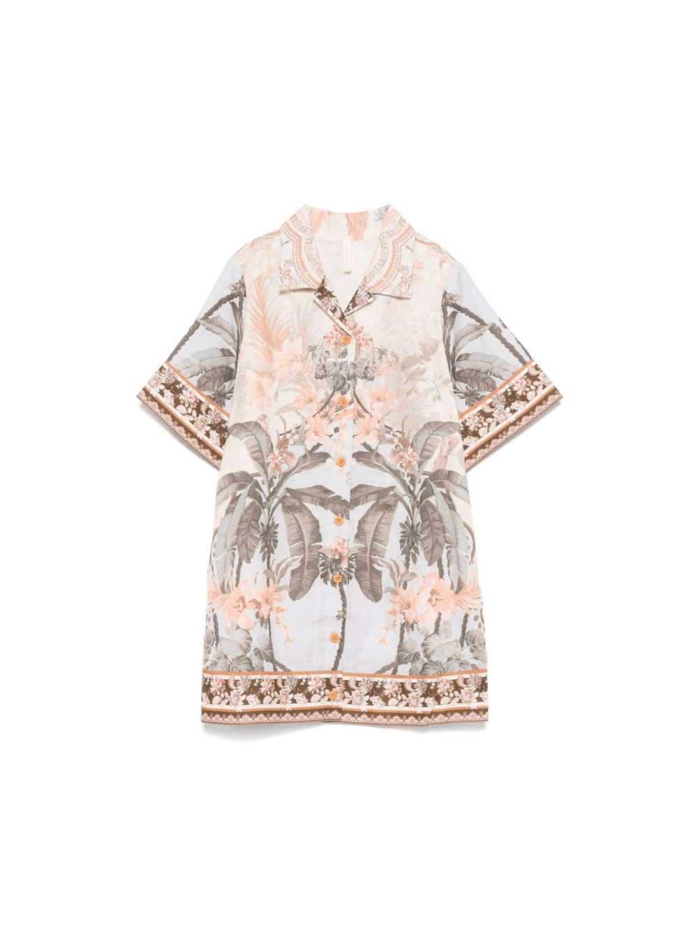 Abito Wylie per bambina ZIMMERMANN Kids beige con bordo smerlato - Rubino Kids