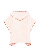 Accappatoio per bambina Bonpoint rosa con rifinitura a fiori - Rubino Kids